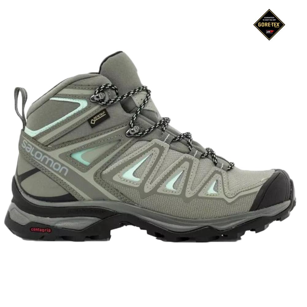 Botas De Montaña Salomon Mujer Gris - Salomon Argentina X ULTRA MID 3 GTX W,752609-FDX